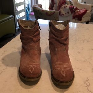 Dusty rose Sundance ankle cowboy boots size 37